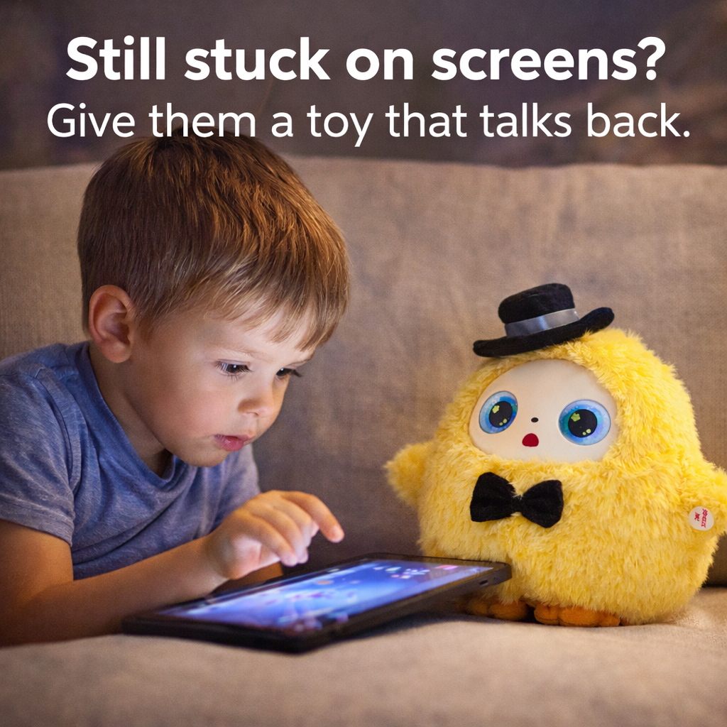 Still stuck on screens? Give them a toy that talks back.